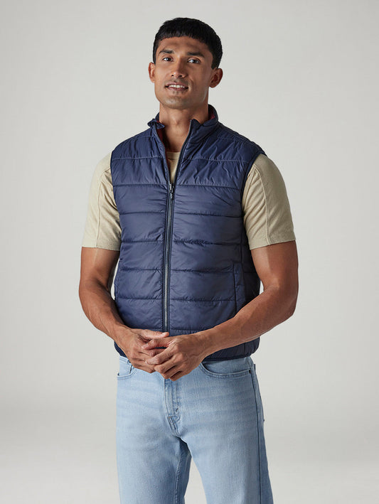 Men's Quilted Slim Fit Reversible Puffer Jacket