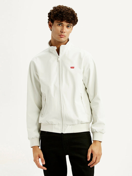 Men's Solid Off White Jacket