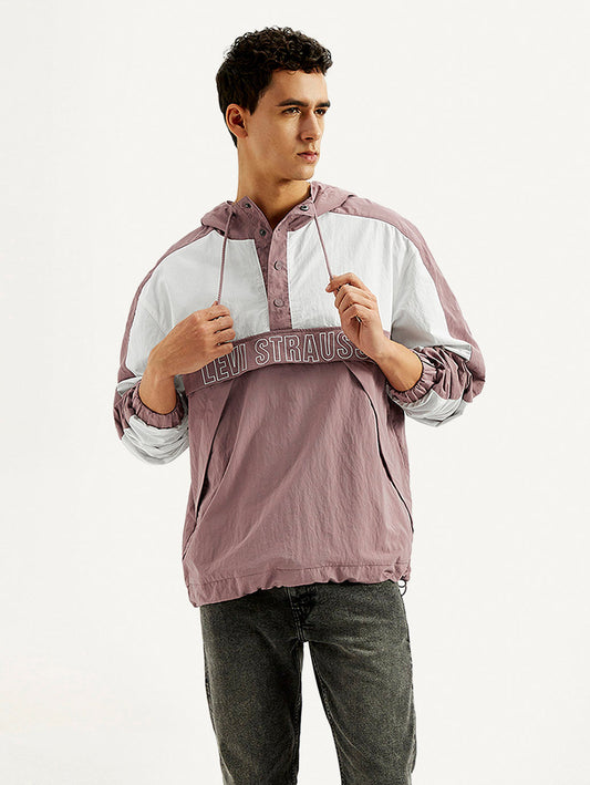 Men's Colorblock Mauve Windcheater Jacket