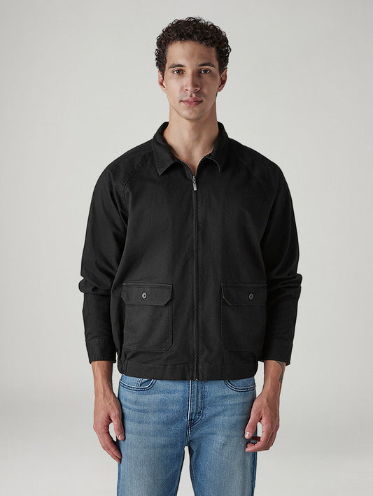 Men's Solid Relaxed Fit Jacket