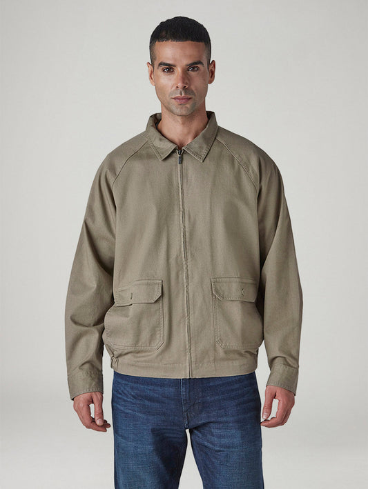Men's Solid Khaki Jacket