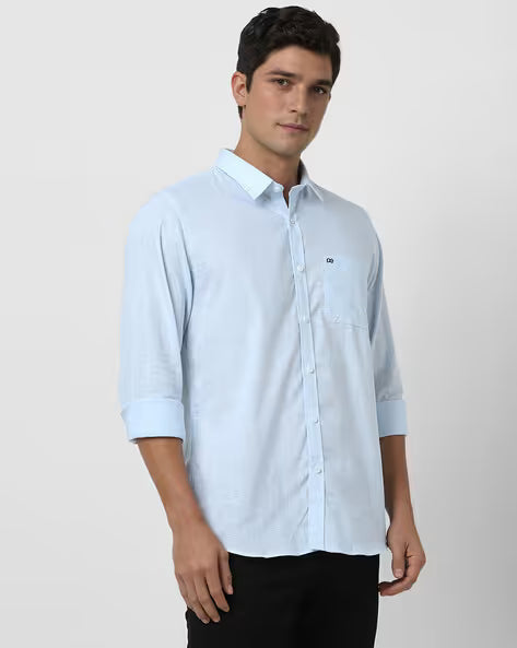 Trendy Skyblue Casual Shirt