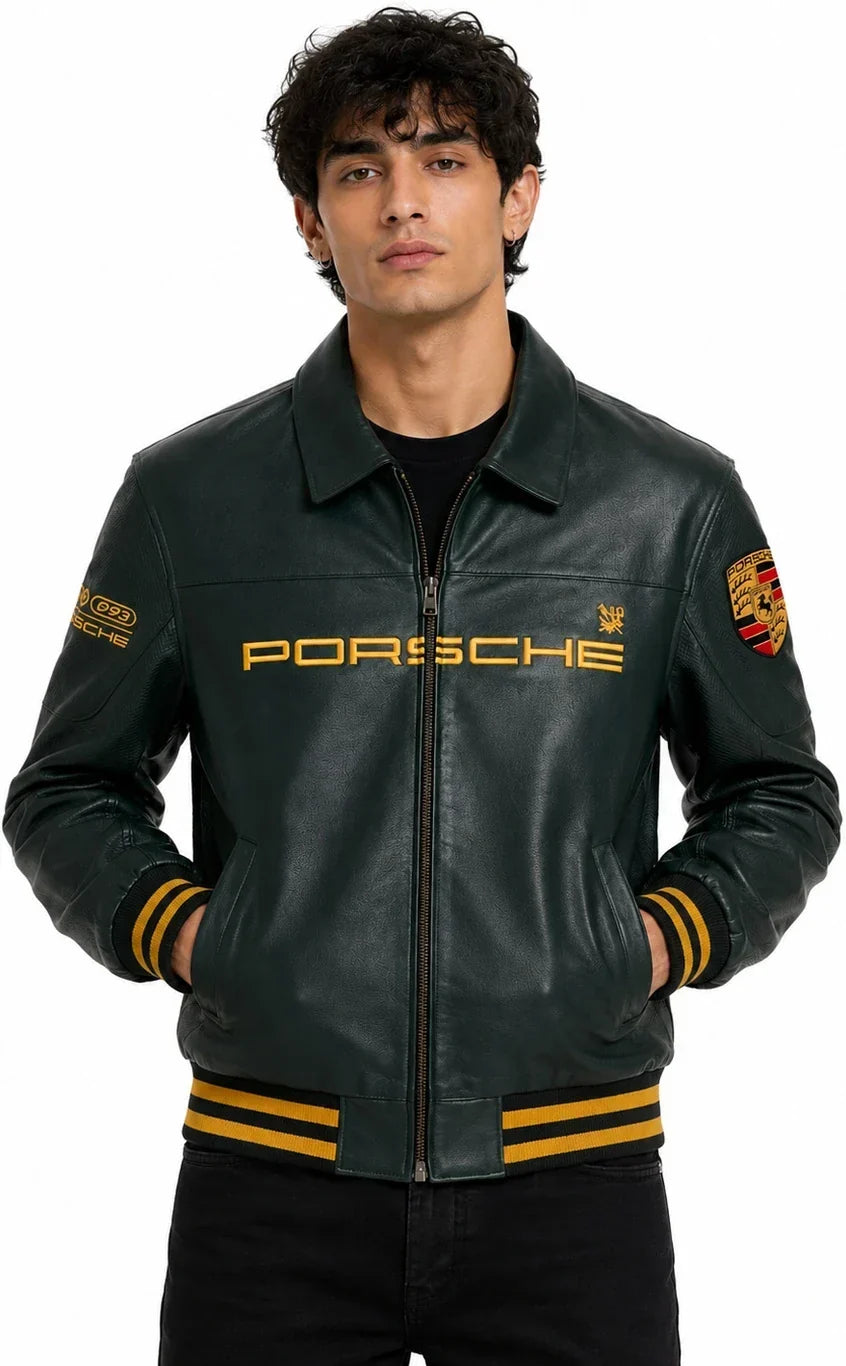 Men Printed Biker Jacket