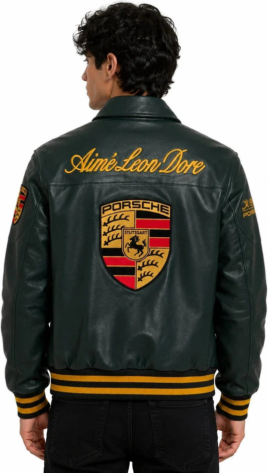 Men Printed Biker Jacket