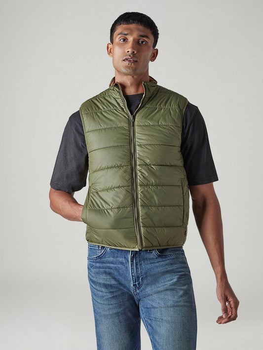 Men's Quilted Slim Fit Reversible Jacket