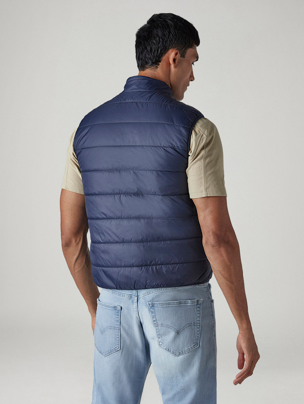 Men's Quilted Slim Fit Reversible Puffer Jacket