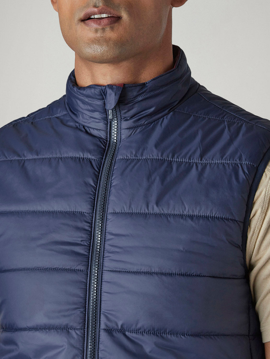 Men's Quilted Slim Fit Reversible Puffer Jacket