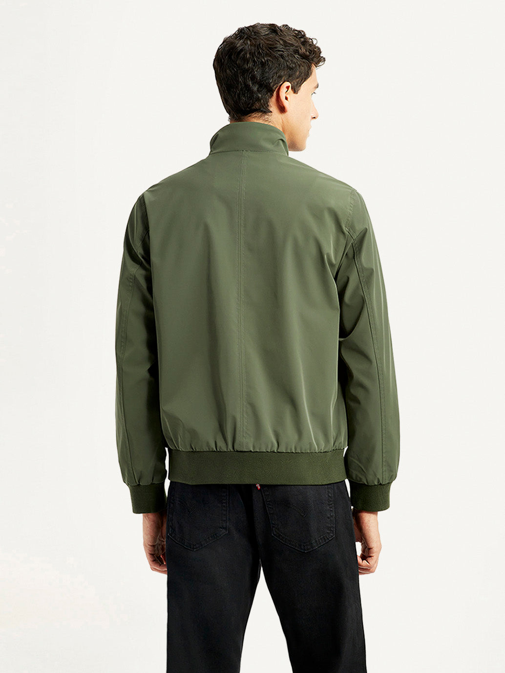 Men's Solid Slim Fit Bomber Jacket