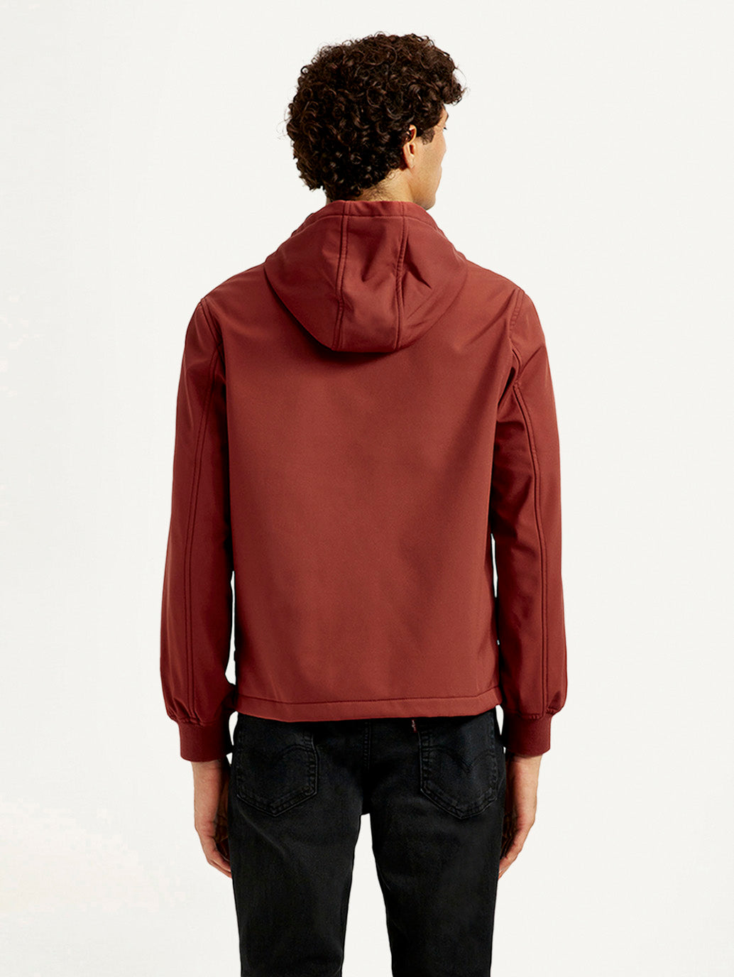 Men's Solid Rust Windcheater Jacket