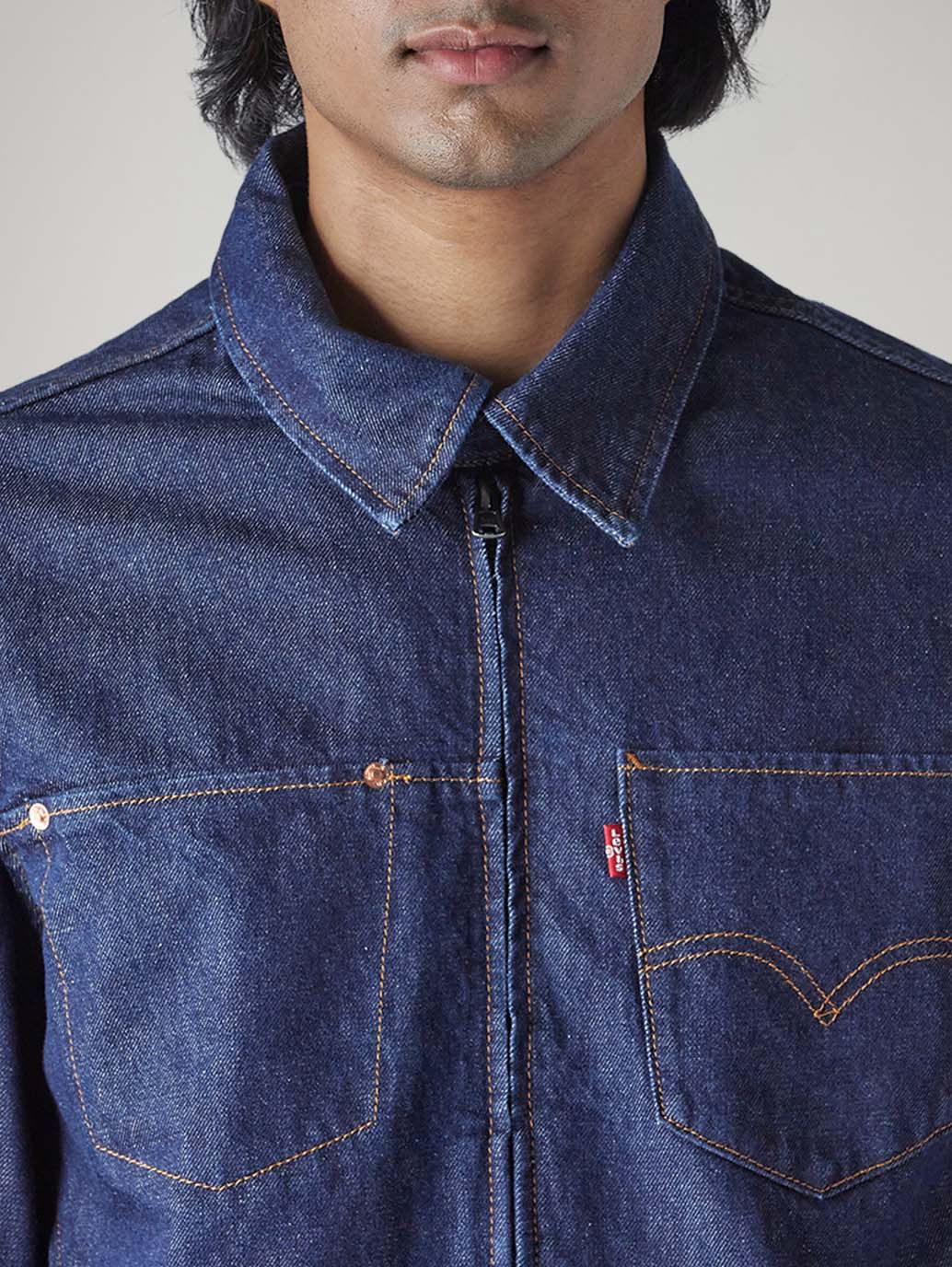 Men's Solid Regular Fit Denim Jacket