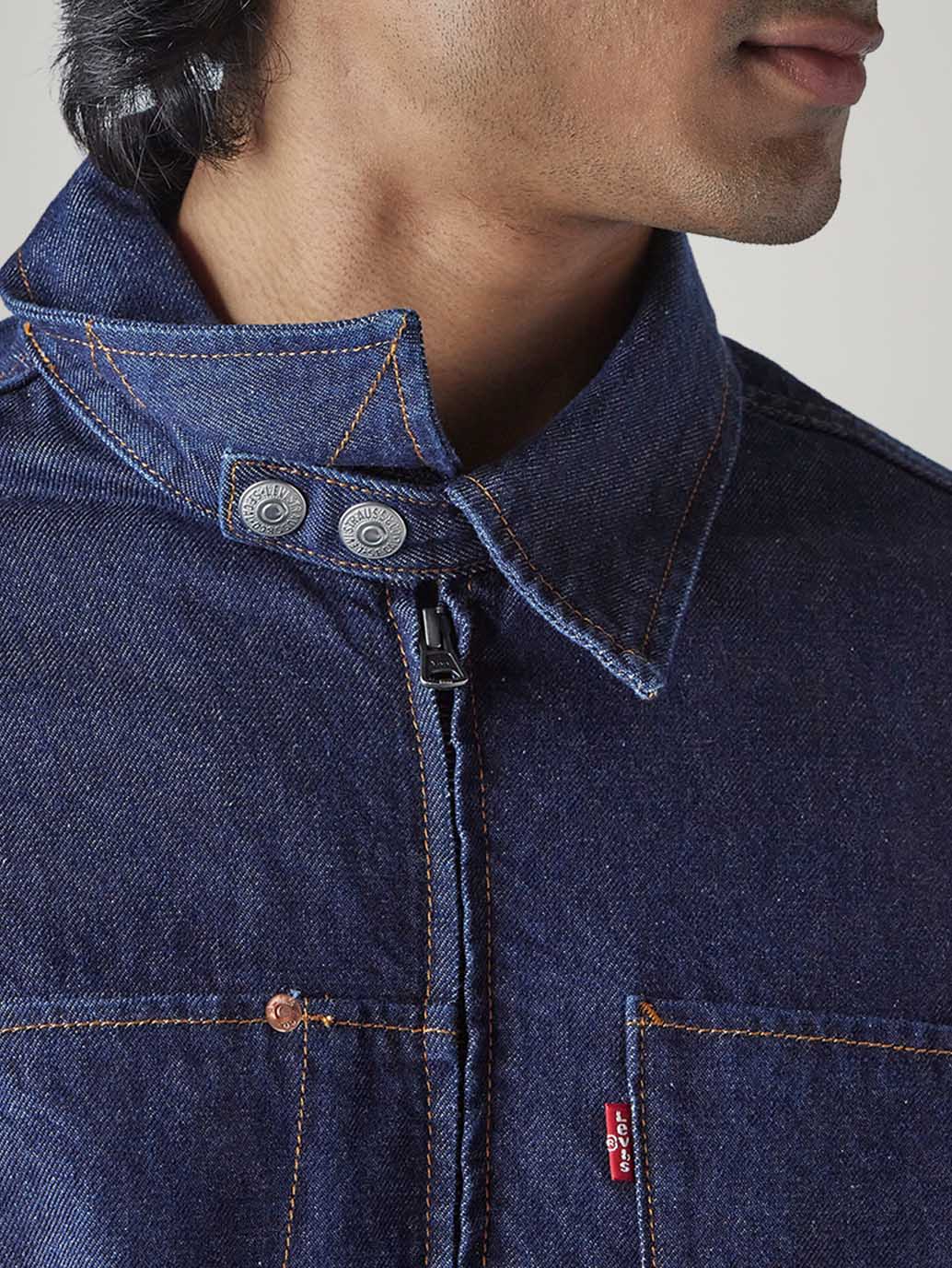 Men's Solid Regular Fit Denim Jacket
