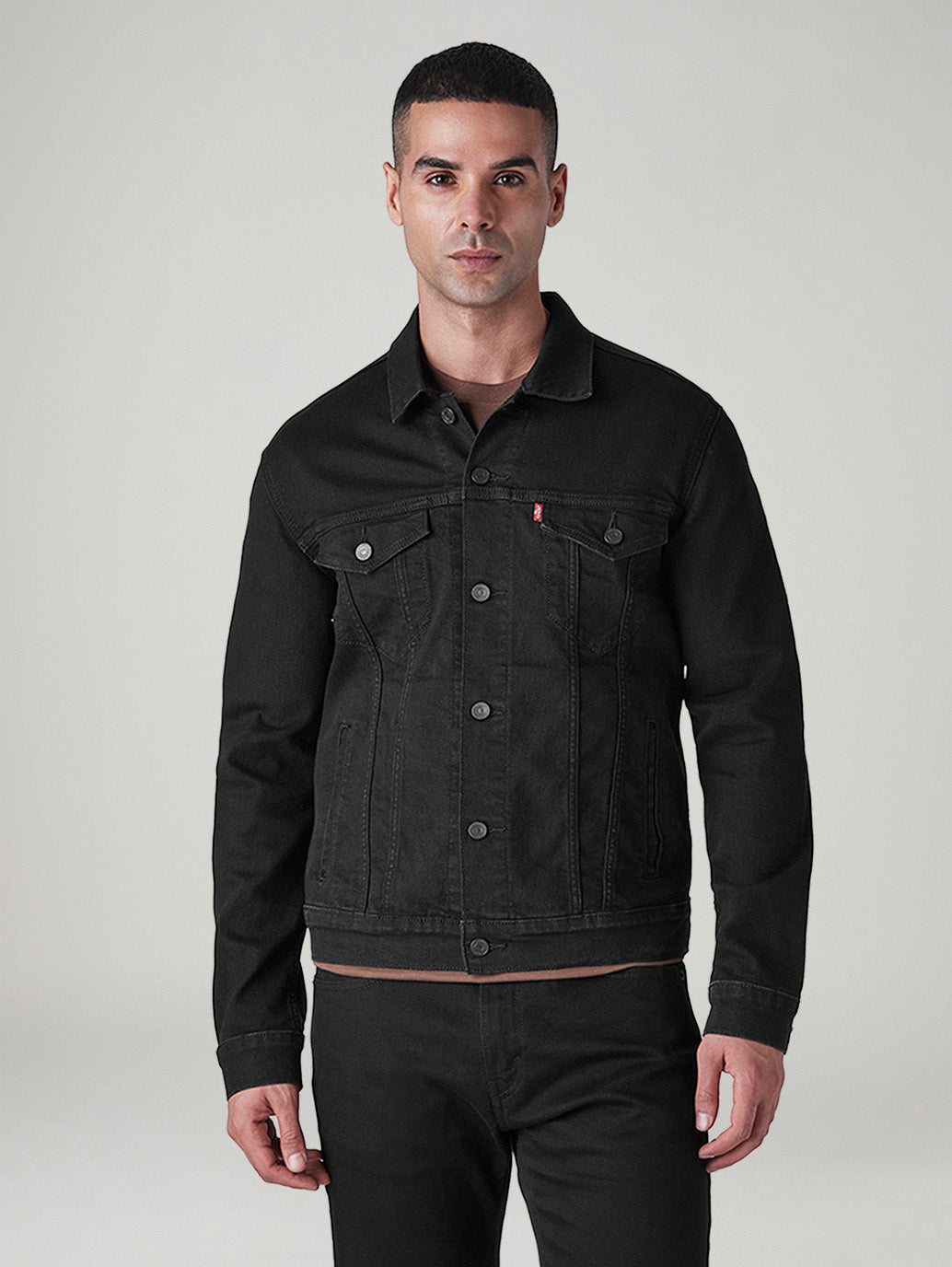 Men's Solid Regular Fit Denim Jacket