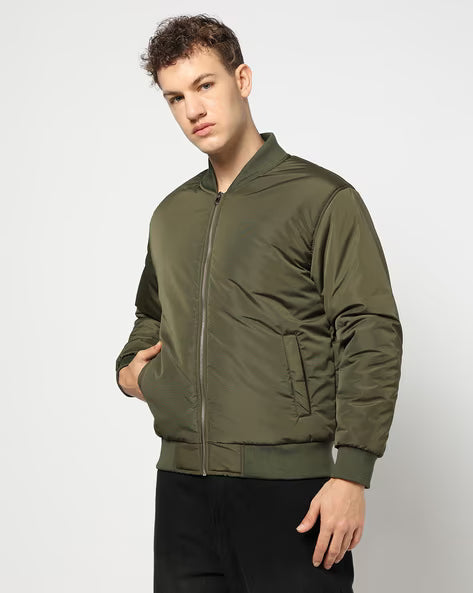 Men Relaxed Fit Bomber Jacket