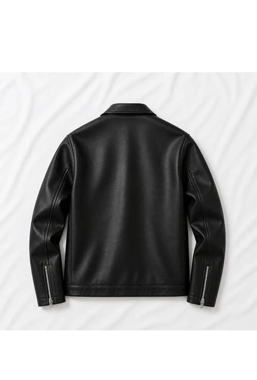 Black Leather Oversized Coach Jacket