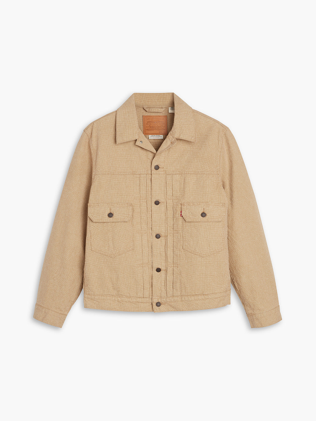 Men's Solid Khaki Relaxed Fit Jacket