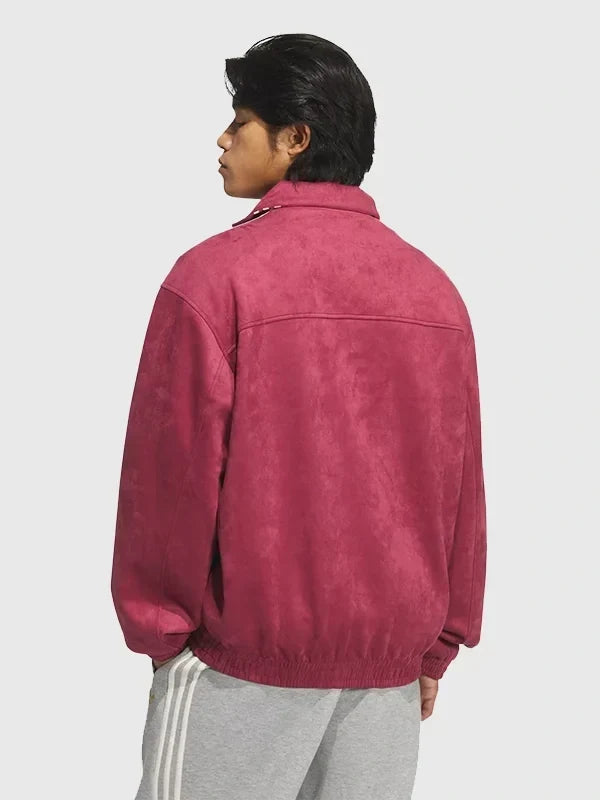Pink Mandarin Collar Jacket