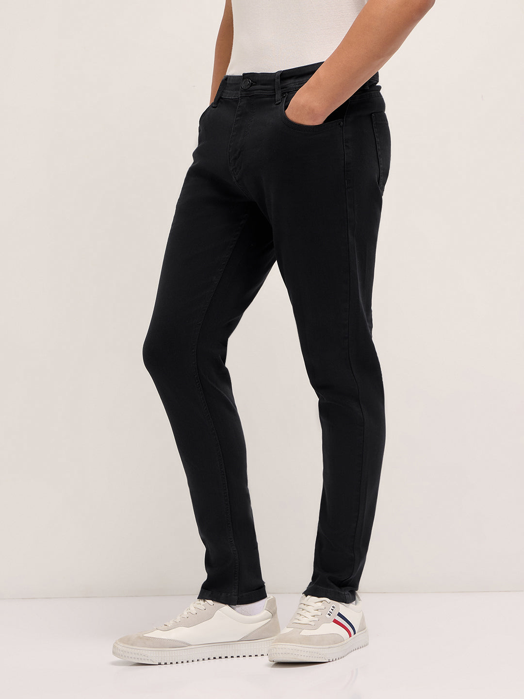 Black Mid-Rise Skinny Fit Jeans