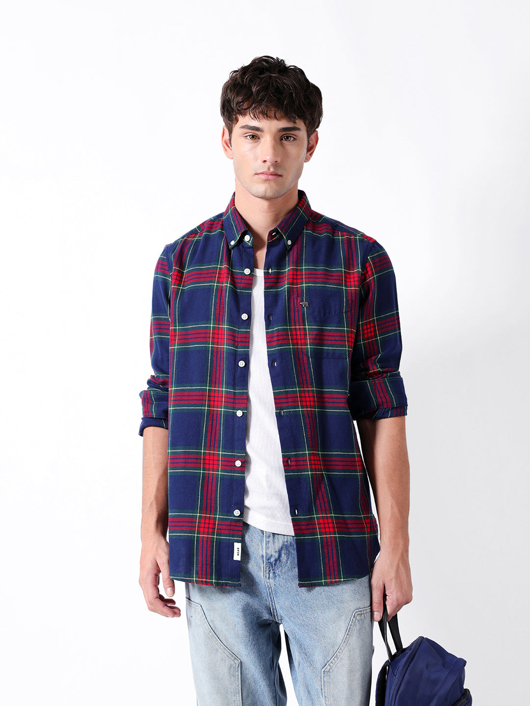Multicolor Flannel Check Slim Fit Casual Shirt