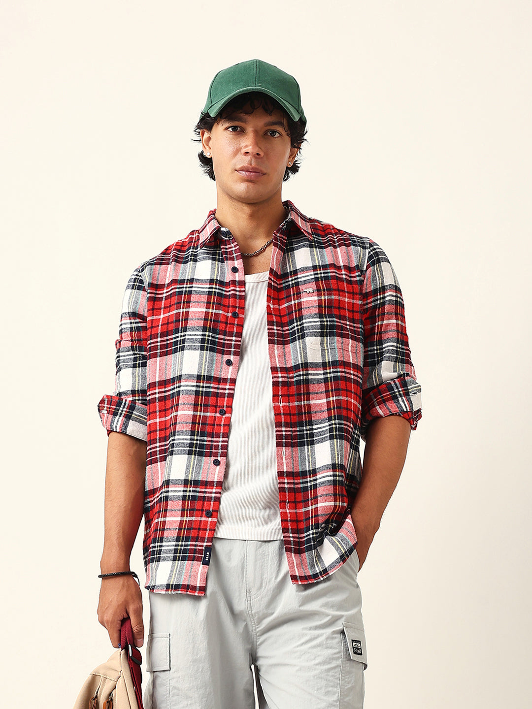 Multicolor Flannel Check Slim Fit Casual Shirt