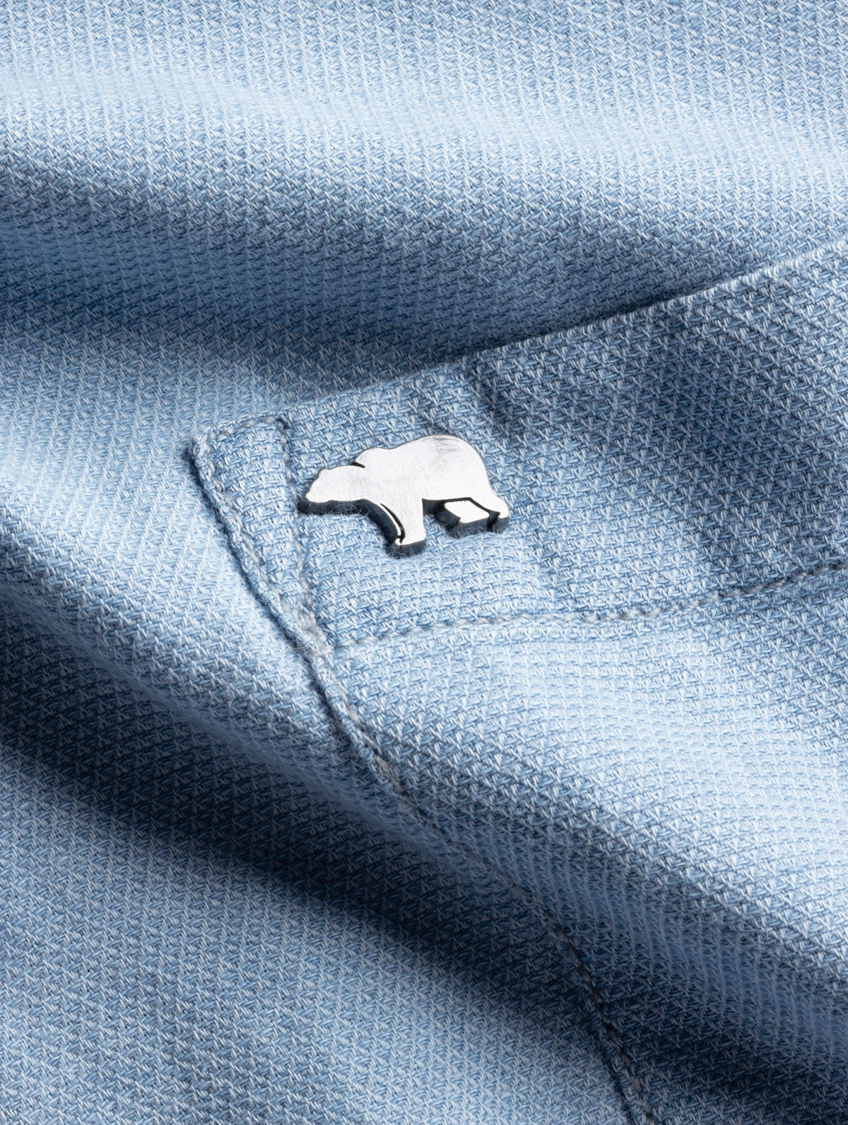 Light Blue Solid Slim Fit Woven Denim Casual Shirt