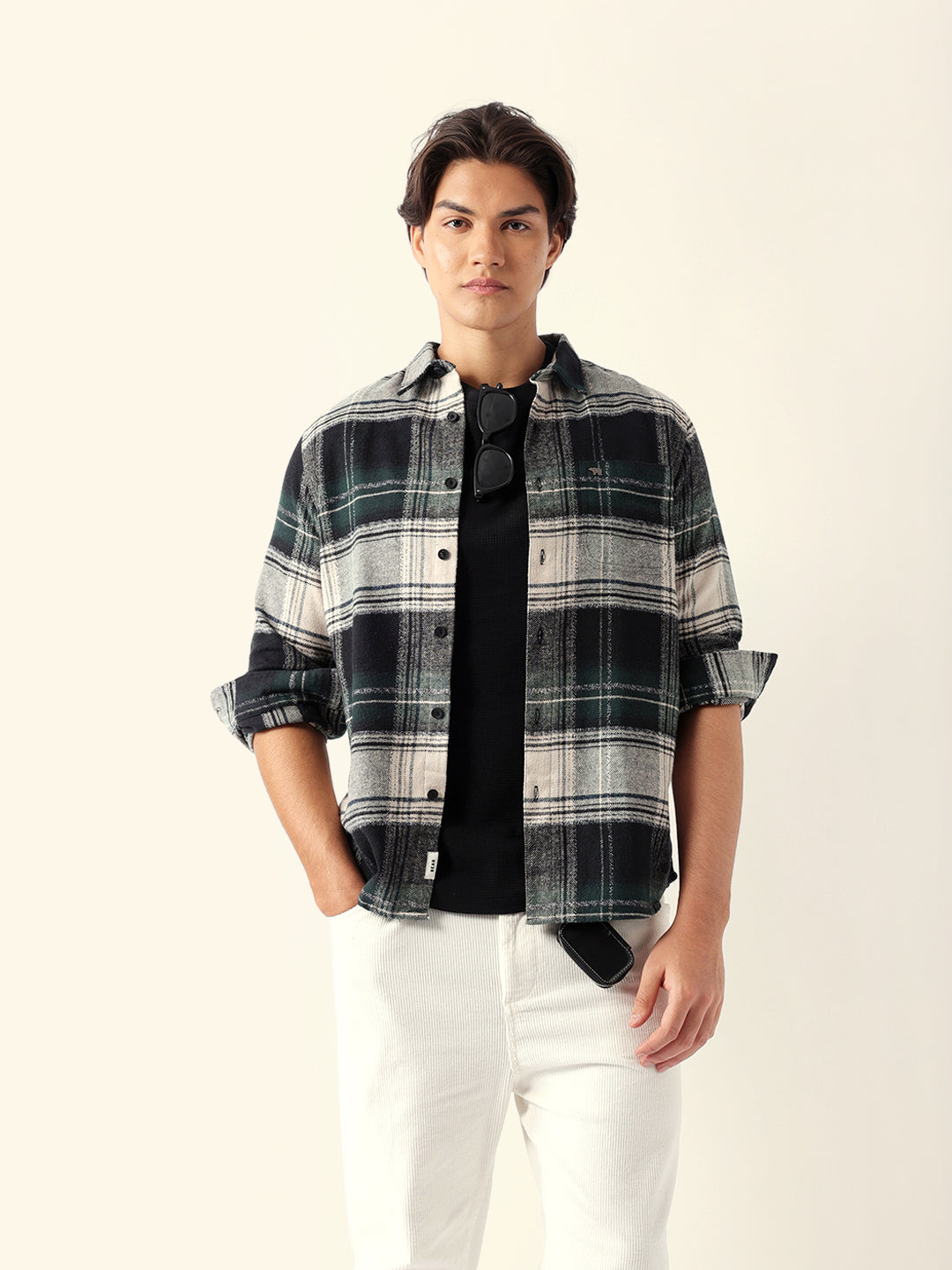 Multicolor Checked Flannel Regular Fit Casual Shirt
