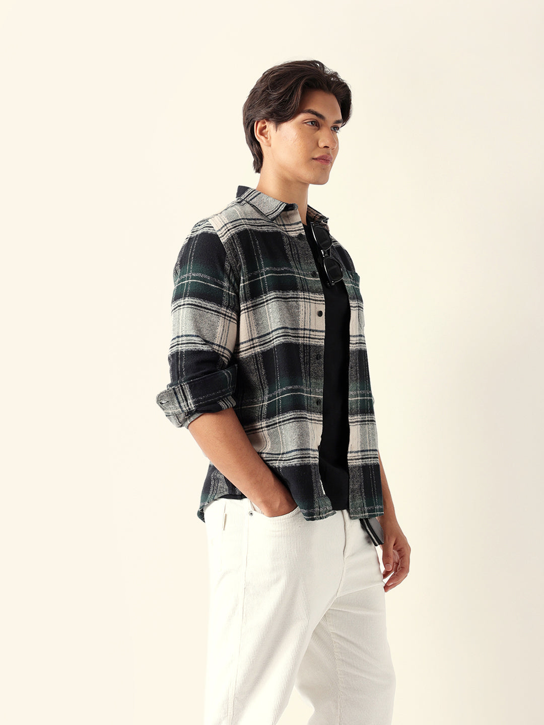 Multicolor Checked Flannel Regular Fit Casual Shirt
