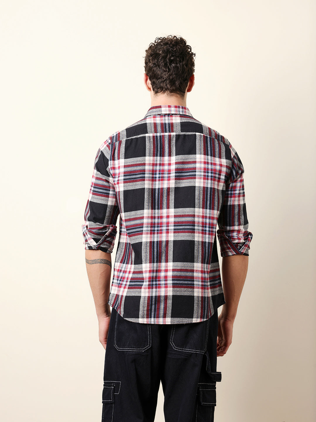 Multicolor Regular Fit Woven Check Flannel Casual Shirt