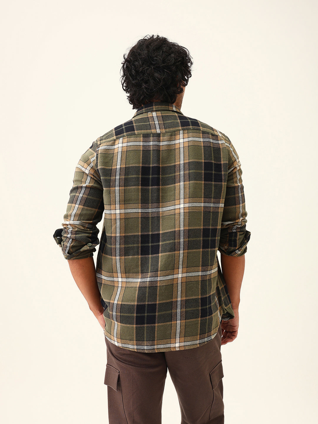 Multicolour Flannel Check Slim Fit Casual Shirt