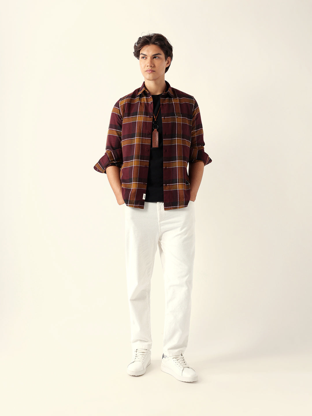 Multicolor Woven Check Regular Fit Casual Shirt