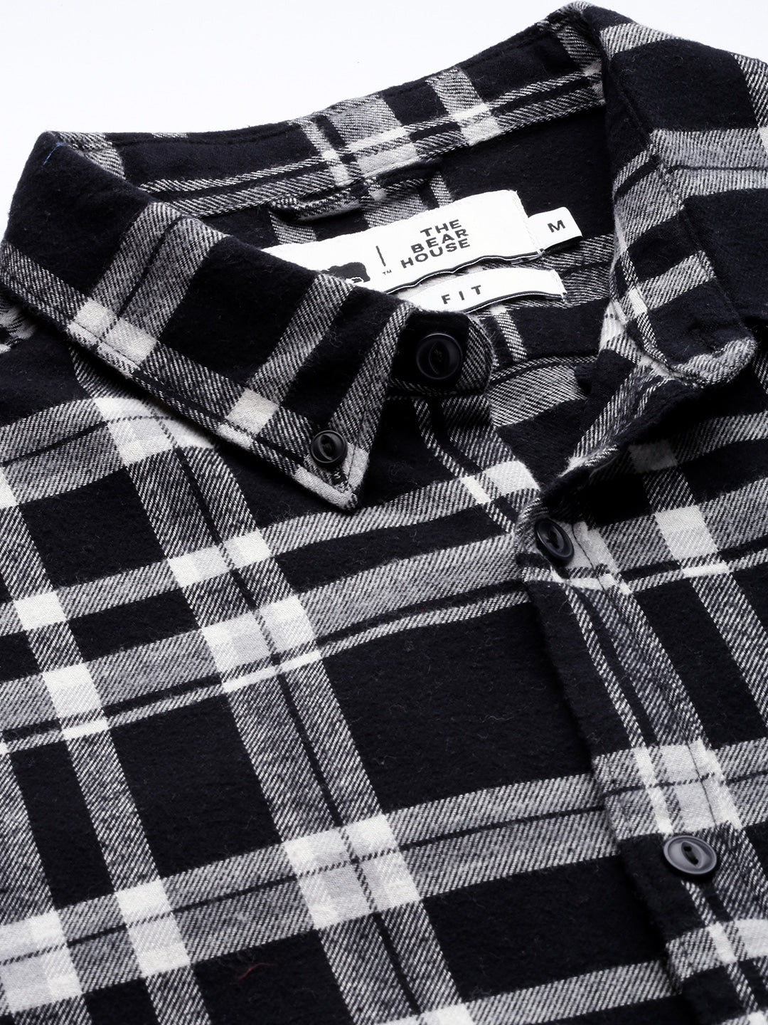 Men Slim Flannel Button-Down Casual Shirt