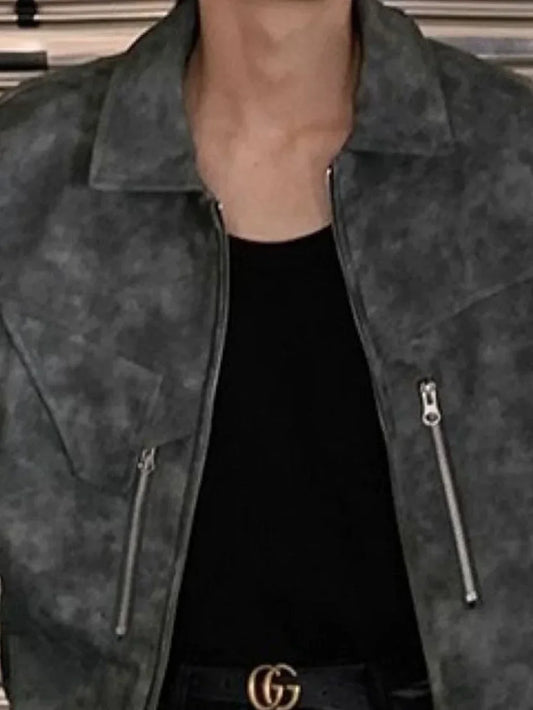 Men Solid Bomber Jacket
